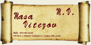 Maša Vitezov vizit kartica